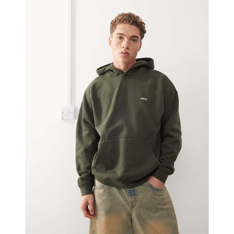 Obey Felpa viola con cappuccio e logo ASOS