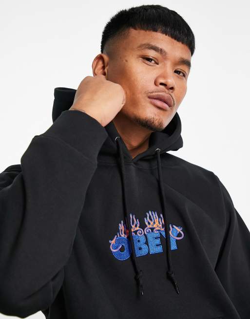 Obey hot sale embroidered hoodie