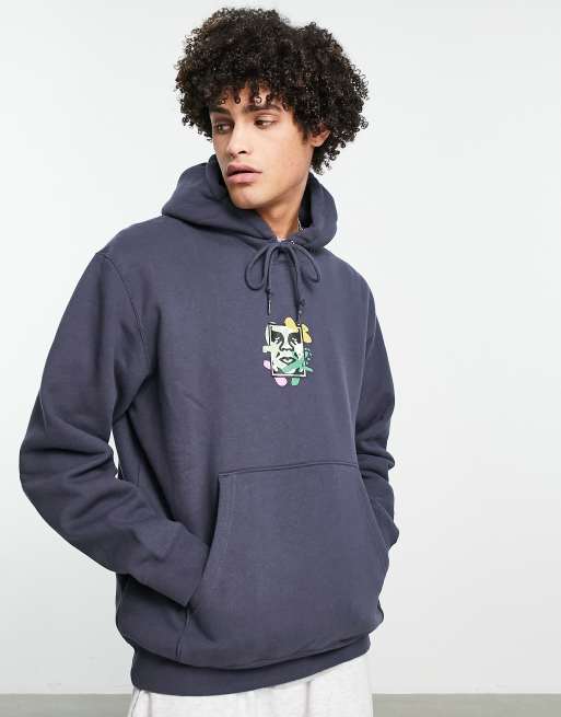 Obey flower dance hoodie in navy