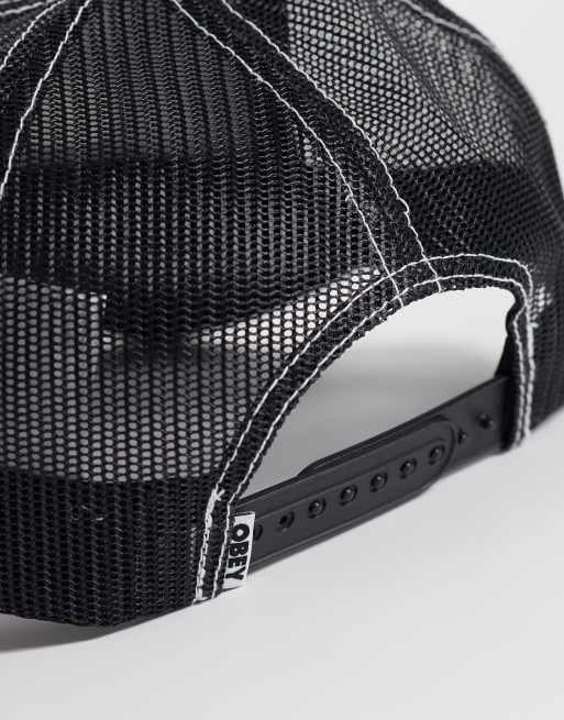 Obey - Form - Casquette camionneur à logo et surpiqûres contrastantes - Noir, 2 de 3