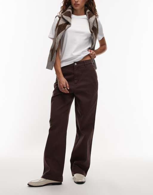 Obey - Fritz - Jean charpentier ample - Marron foncé