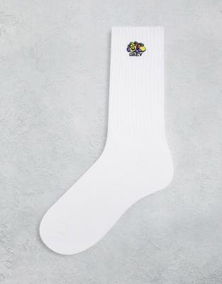 Obey Obey fruit socks in white