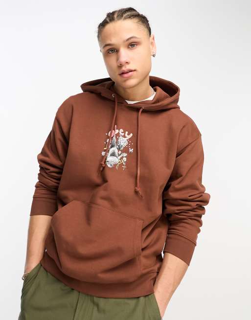 Obey hot sale hoodie orange