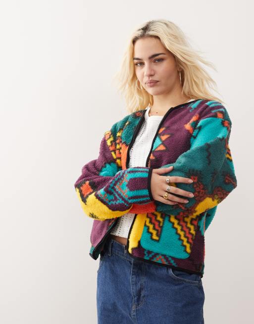 Obey - Giacca foderata multicolore decorata 