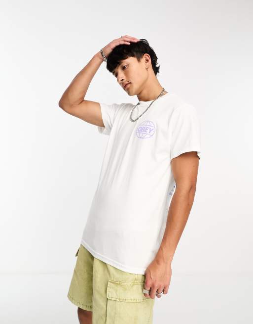 Obey global backprint t-shirt in white | ASOS