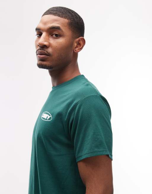 Obey - Global Impact - Grøn T-shirt med print på ryggen, 4 af 5