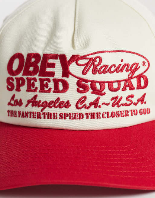 Obey - Gorra multicolor con diseño de cinco paneles, botones de presión y visera en contraste Speed Squard, 3 de 3
