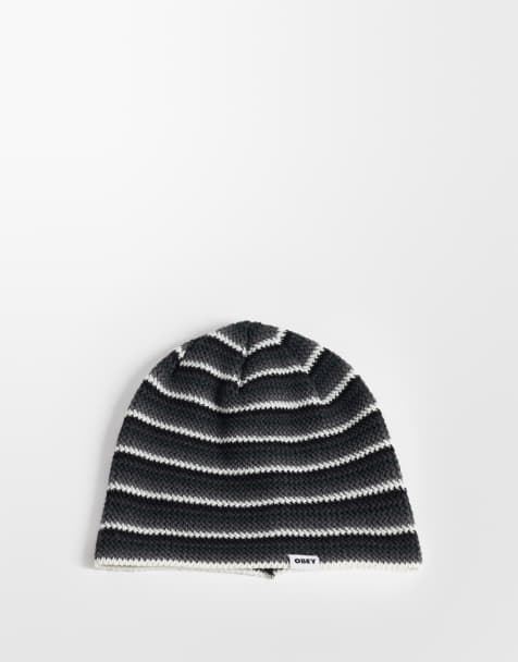 Obey gorro de punto a rayas Broadcast en multi - view 1
