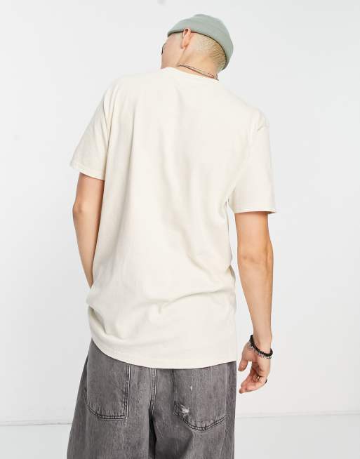 Obey – Gräddvit t-shirt med ikoniskt, psykedeliskt vågmönster, 2 av 4