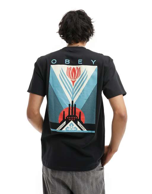 Obey short hot sale sleeve shirt