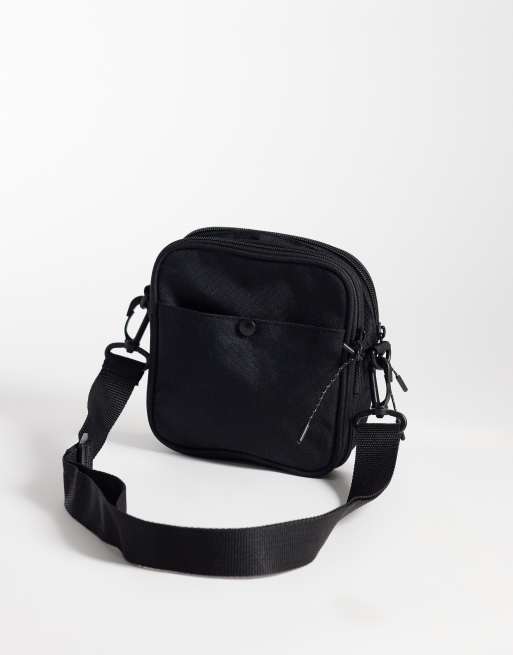 Obey half eye logo crossbody bag in black, 4 of 4