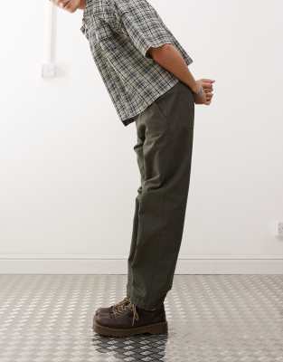Obey Obey hardwork carpenter pants in green