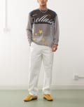 [Obey] Obey Hardwork carpenter pants in white W28 Whit