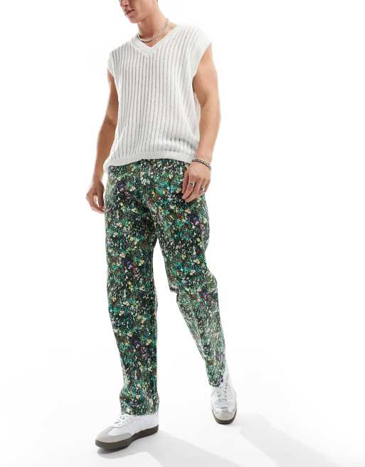 Obey hardwork carpenter trousers in all over print
