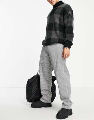 Obey Hardwork carpenter pants in black houndstooth - ASOS Price Checker