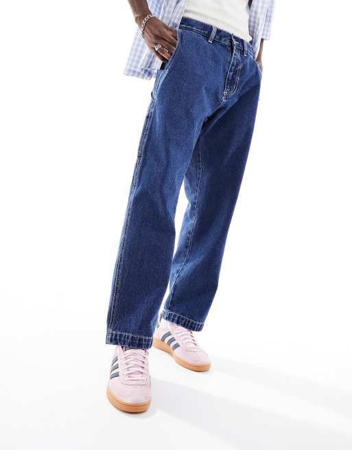 Obey Hardwork denim carpenter pants in blue