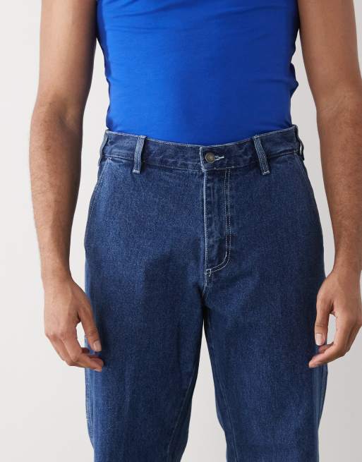 Obey - Hardwork - Jean style charpentier - Indigo délavé, 5 de 5