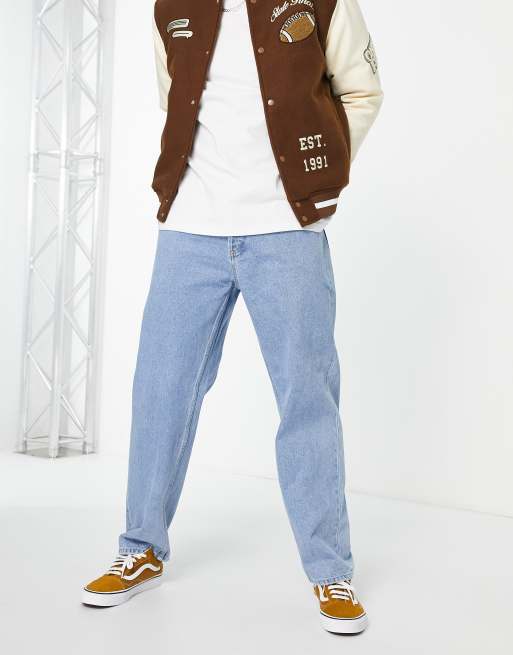 Obey - Hardwork - Jeans in blauwe wassing