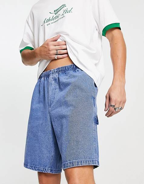 Asos Uomo Abbigliamento Pantaloni e jeans Shorts Pantaloncini Pantaloncini celesti con 3 strisce Adicolor Traceable 