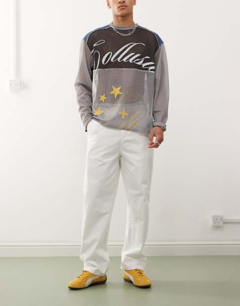 Obey - Hardwork - Timmermansbroek in wit - view 1