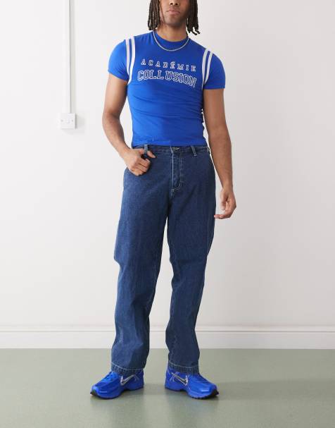 Obey - Hardwork - Tømrerjeans i indigoblå stenvask - view 1