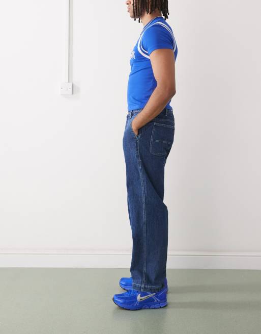 Obey - Hardwork - Tømrerjeans i indigoblå stenvask, 2 af 5