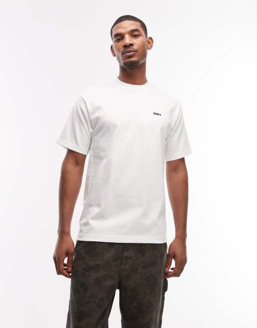 Obey – Heat Map Icon – Biały T-shirt z nadrukiem na plecach, 3 z 5