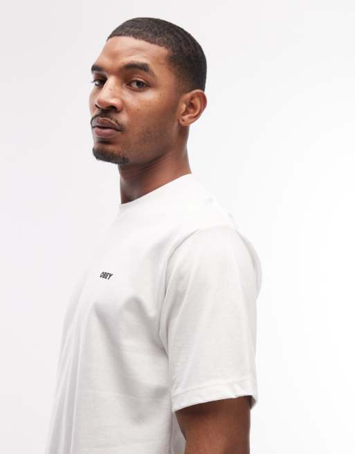 Obey – Heat Map Icon – Biały T-shirt z nadrukiem na plecach, 4 z 5