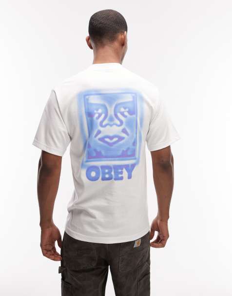 Obey – Heat Map Icon – Vit t-shirt med tryck baktill - view 1