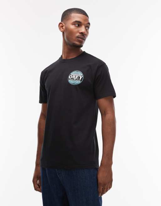 Obey heavy lifting t-shirt in black, 3 of 5