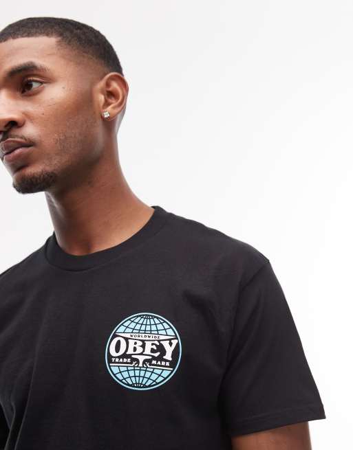 Obey heavy lifting t-shirt in black, 5 of 5