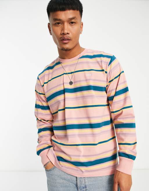 Obey – Highland – Rosa långärmad topp i kraftigt material