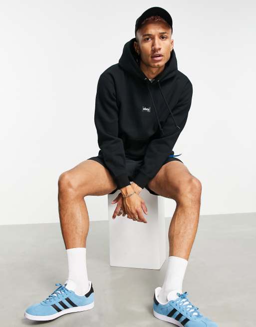 Obey - Hoodie met zwart staafje in zwart, 4 van 4
