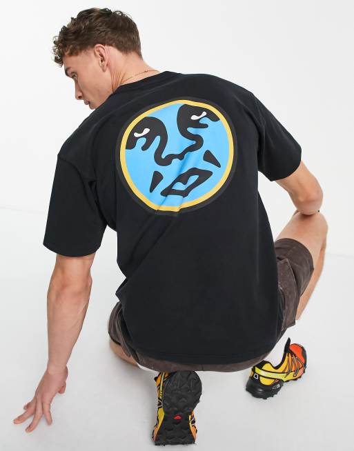 Obey icon circle backprint t-shirt in black