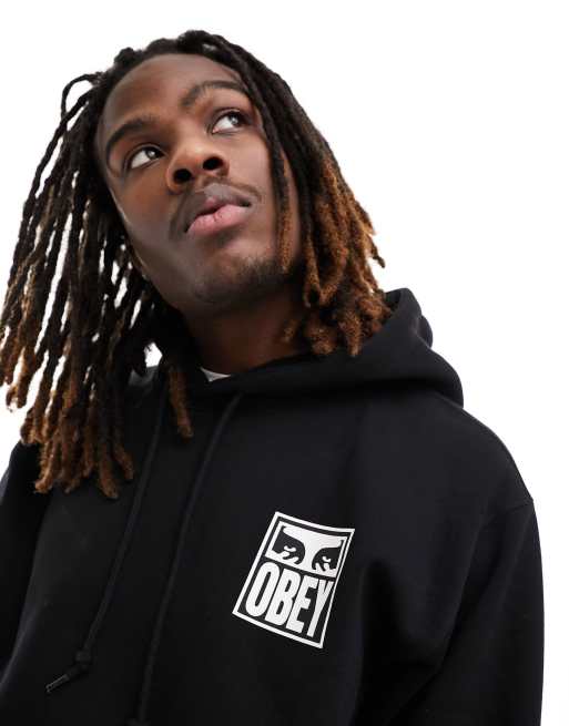 Obey icon eyes 2 unisex hoodie in black ASOS