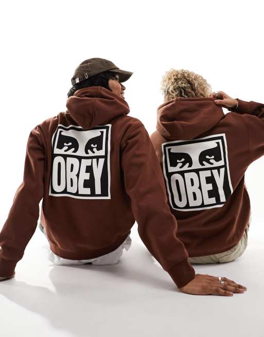 Obey – Icon Eyes 2 – Unisex-Kapuzenpullover in Braun