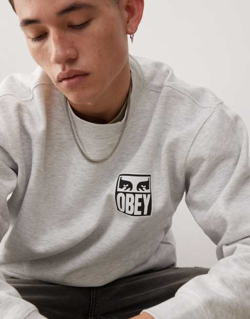 Obey felpa grigia outlet