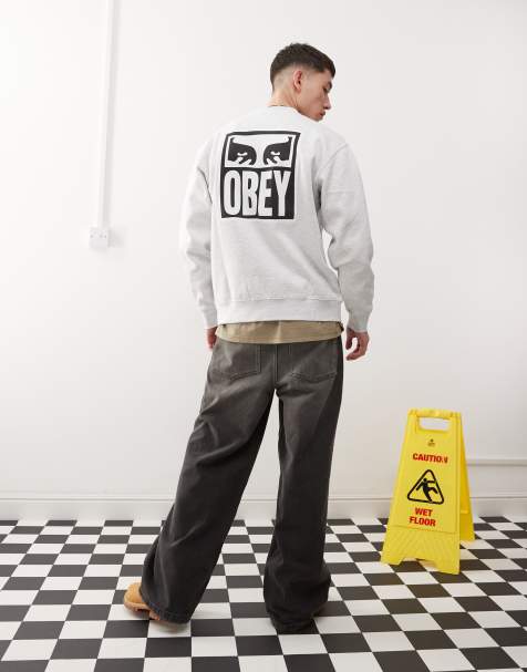 Obey - Icon Eyes - Sweatshirt met grafische print in grijs - view 1