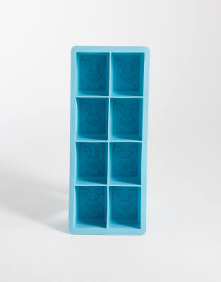 Obey Obey icon face ice tray in aqua blue