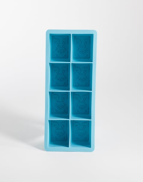 Obey icon face ice tray in aqua blue - view 1