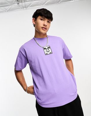 Obey icon heavyweight t-shirt in purple