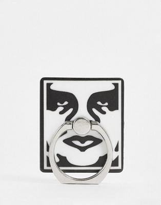 Obey icon phone ring in black and white