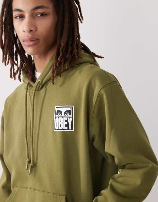 Obey – Icon – Zielona bluza z kapturem i logo z oczami, 2 z 4