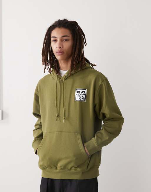 Obey – Icon – Zielona bluza z kapturem i logo z oczami, 3 z 4