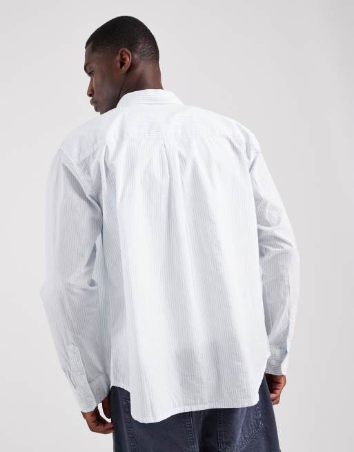 Obey - Isaac - Camicia a maniche lunghe blu, 3 di 5