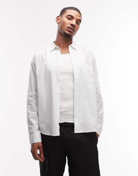 Obey isaac woven long sleeve shirt in blue - view 1