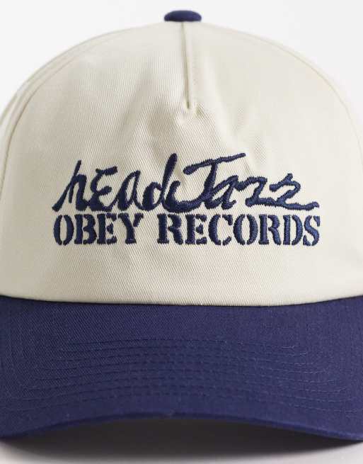 Obey – Jazz Records – Mehrfarbige Snapback-Kappe mit Schriftzug und farblich abgesetztem Schirm, 3 von 3