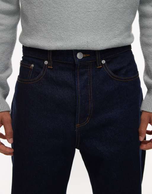 Obey - Jeans classici larghi in denim lavaggio lavaggio indaco scuro, 4 di 5