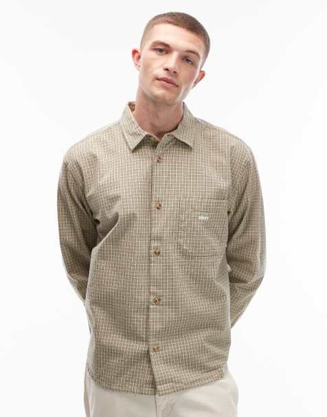 Obey - Jimmy - Chemise à carreaux avec manches longues - Beige - view 1