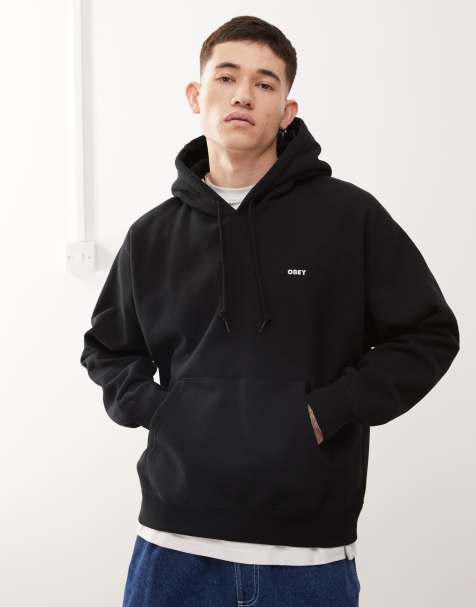 Obey – Kapuzenpullover in Schwarz mit plakativem Logo - view 1